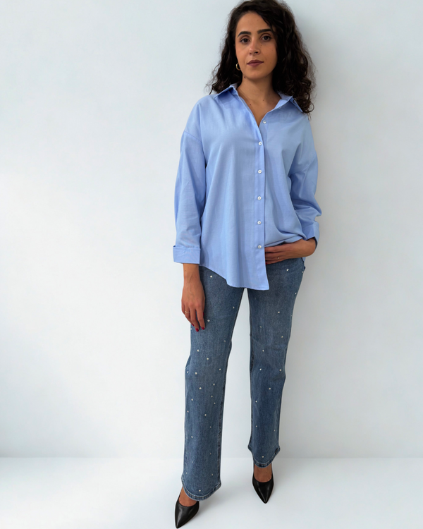 Jeans Palazzo con Strass